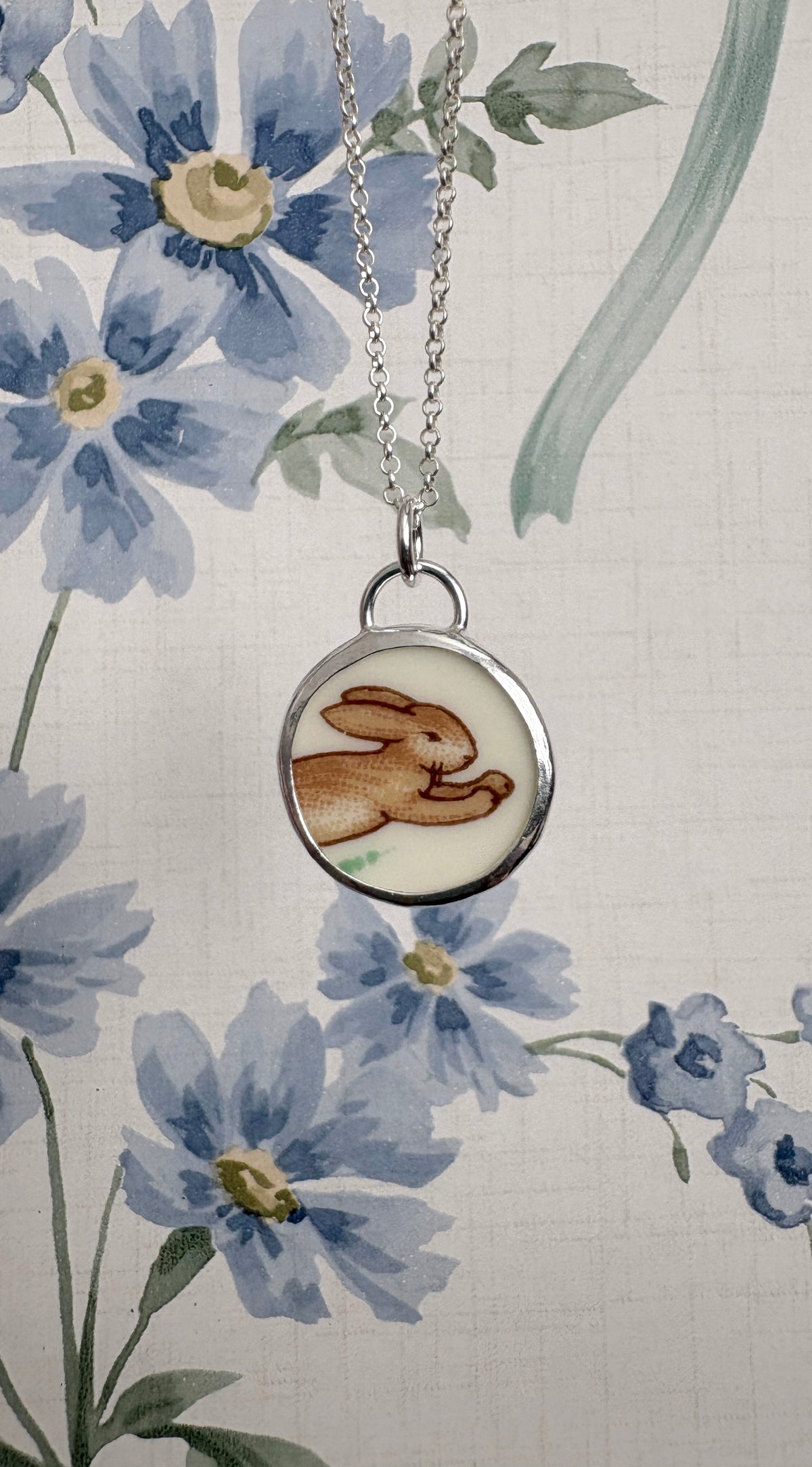 Bunny Ceramic Pendant Necklace