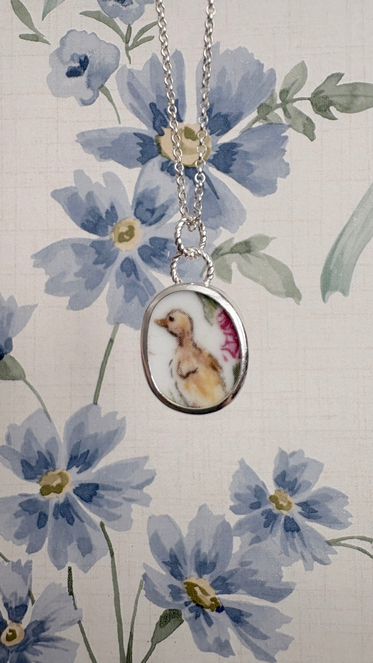 Yellow Duckling Ceramic Pendant Necklace