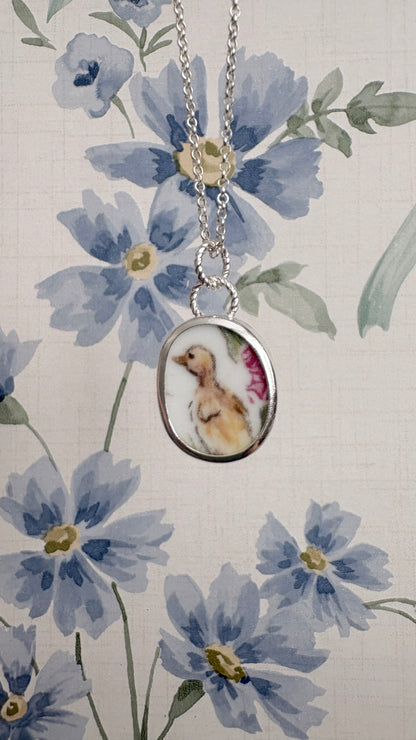 Yellow Duckling Ceramic Pendant Necklace