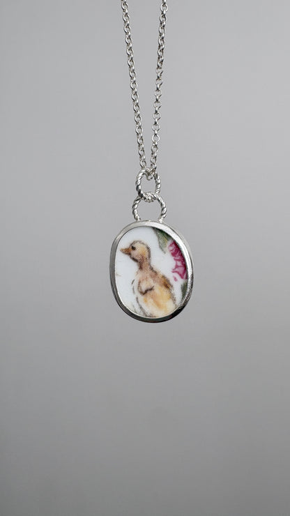 Yellow Duckling Ceramic Pendant Necklace