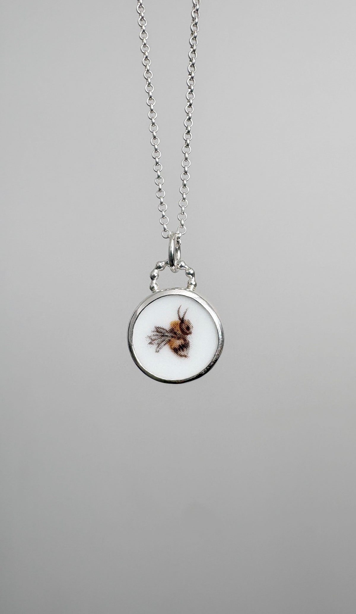 Buzzy Bee Ceramic Pendant Necklace
