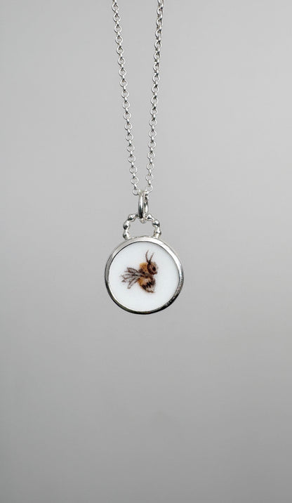 Buzzy Bee Ceramic Pendant Necklace