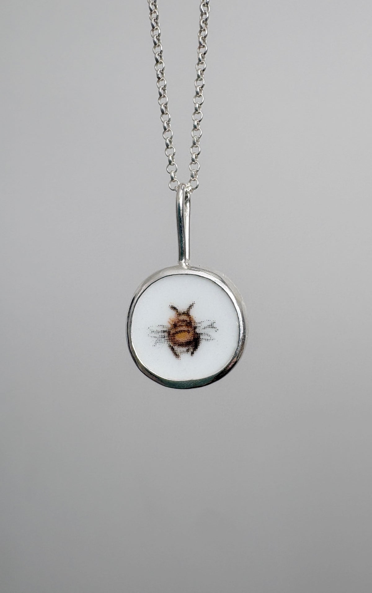 Bumblebee Ceramic Pendant Necklace