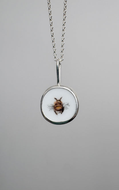 Bumblebee Ceramic Pendant Necklace