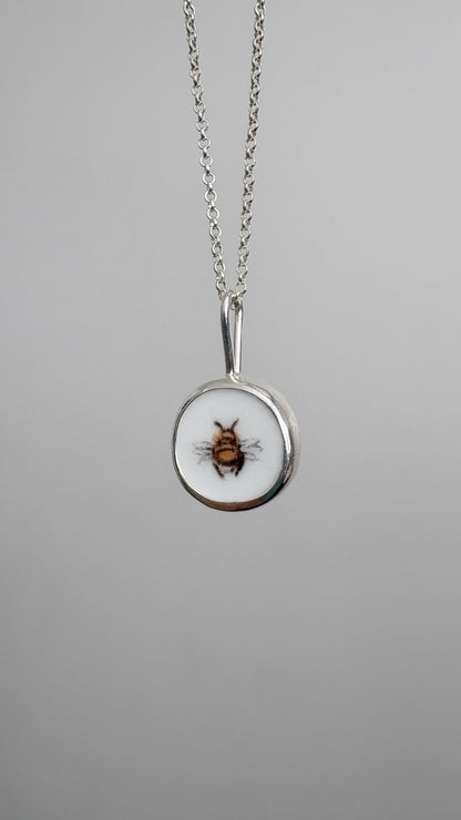 Bumblebee Ceramic Pendant Necklace