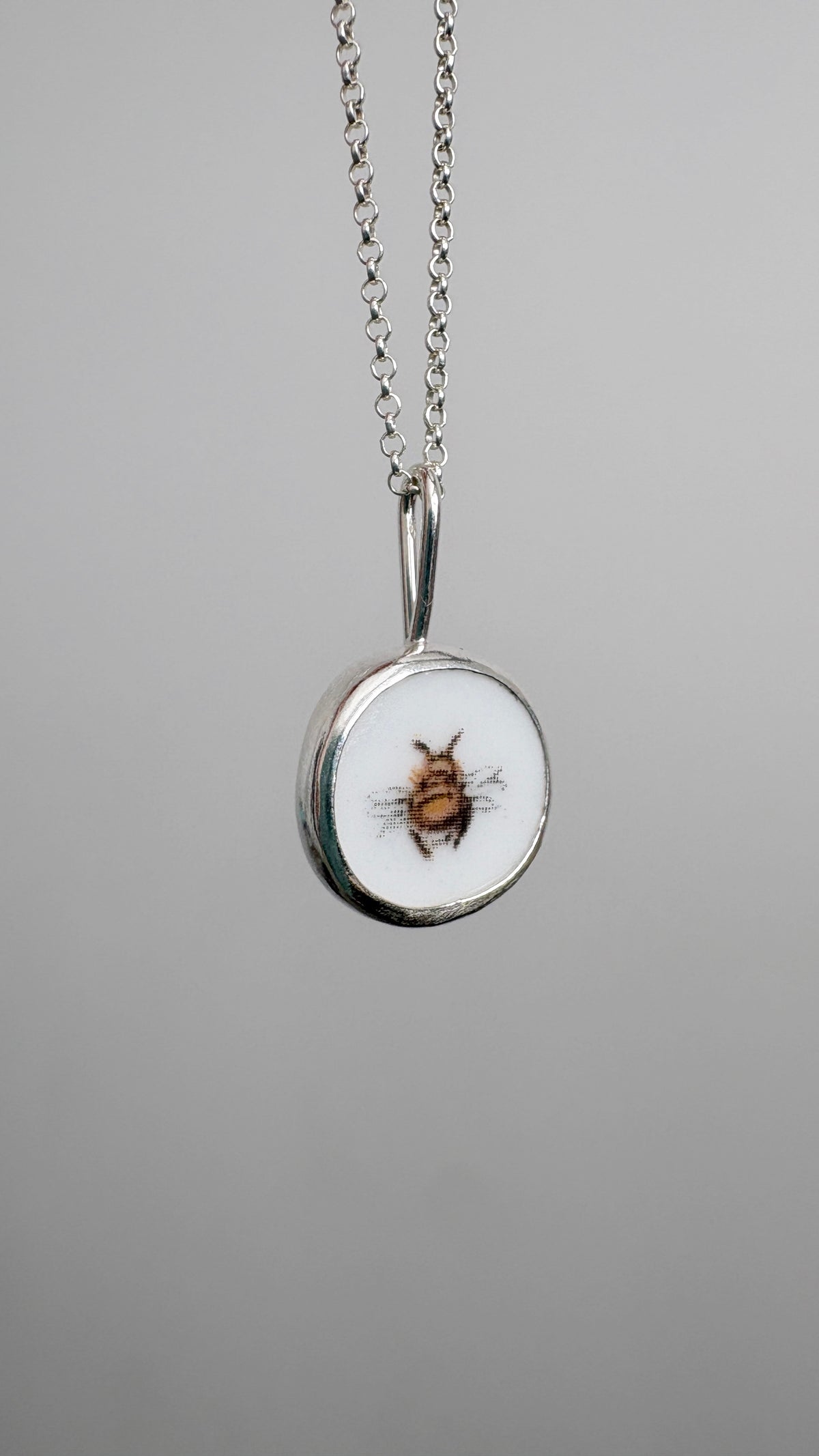 Bumblebee Ceramic Pendant Necklace