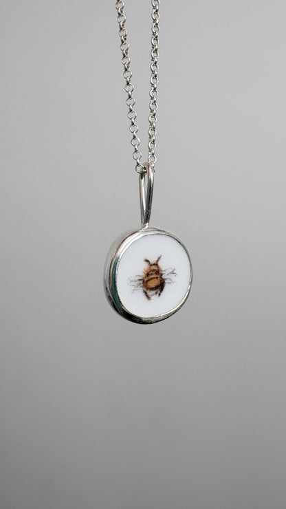 Bumblebee Ceramic Pendant Necklace