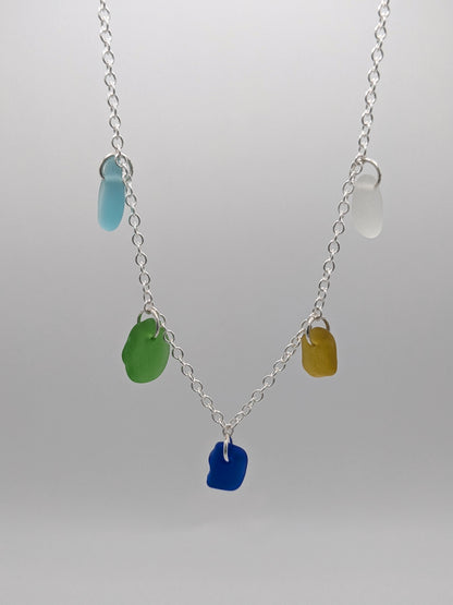 Multi Charm Seaglass Necklace