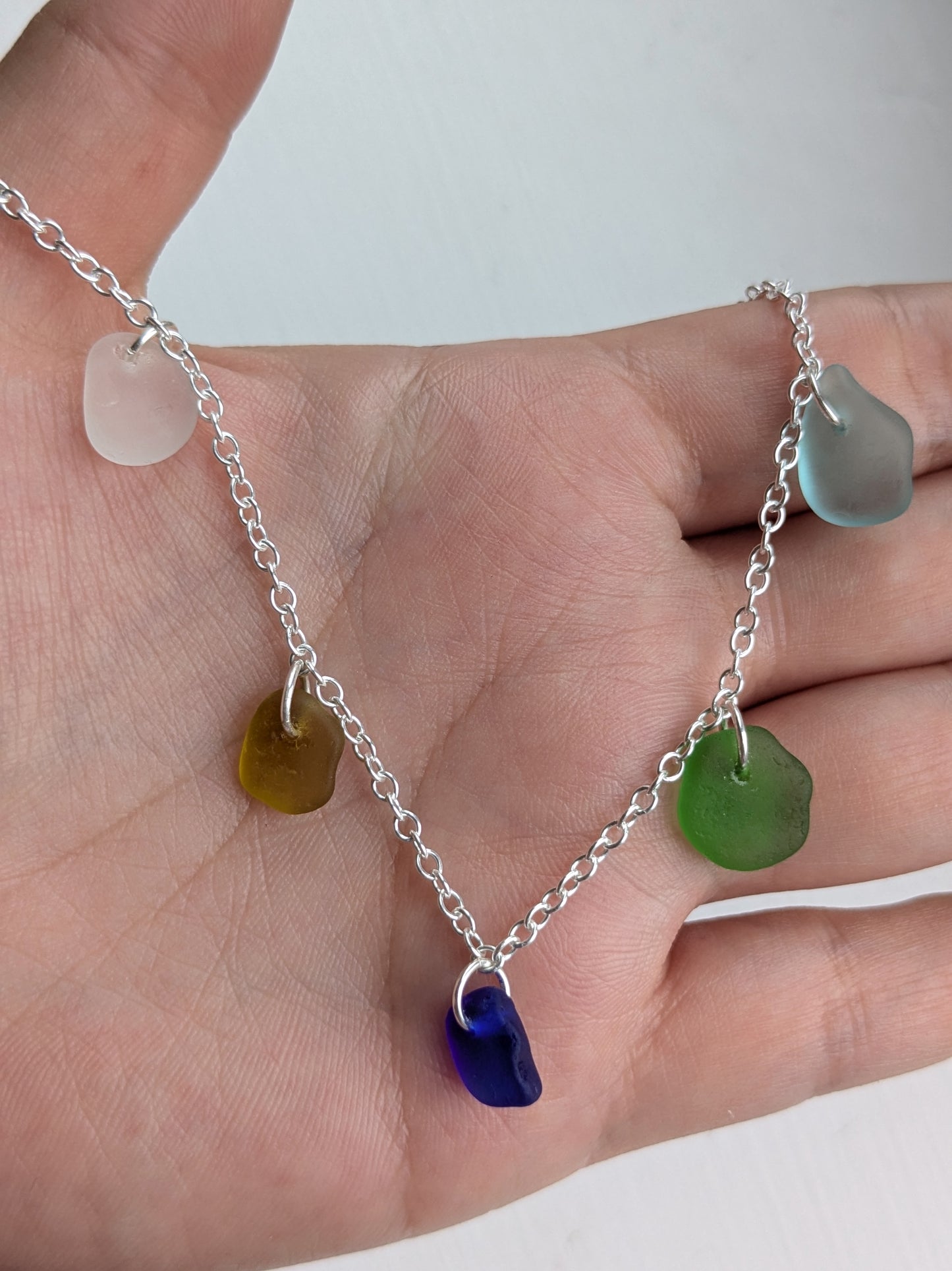 Multi Charm Seaglass Necklace
