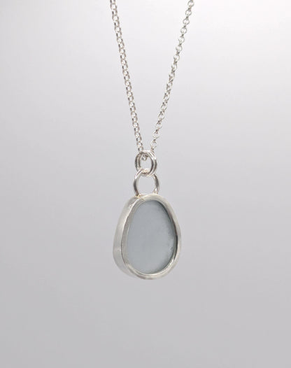 Grey Seaglass Necklace