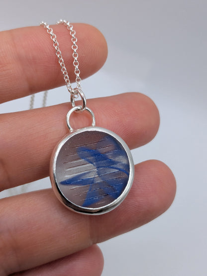 Blue Ohajiki Seaglass Necklace