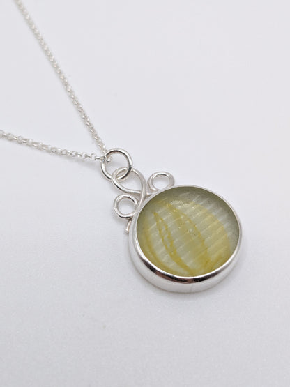 Yellow Ohajiki Seaglass Necklace