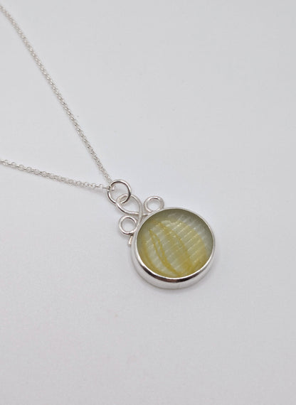 Yellow Ohajiki Seaglass Necklace