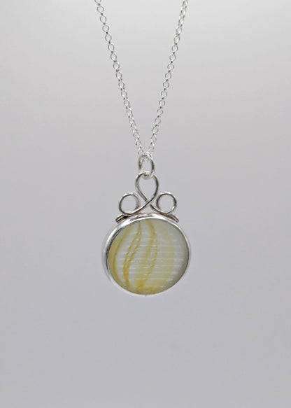 Yellow Ohajiki Seaglass Necklace