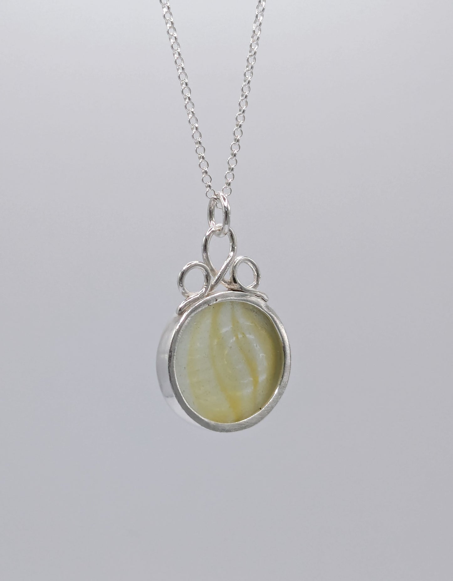 Yellow Ohajiki Seaglass Necklace