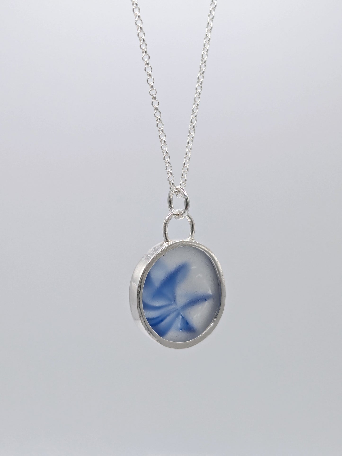 Blue Ohajiki Seaglass Necklace
