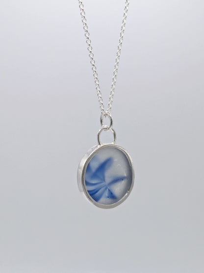 Blue Ohajiki Seaglass Necklace