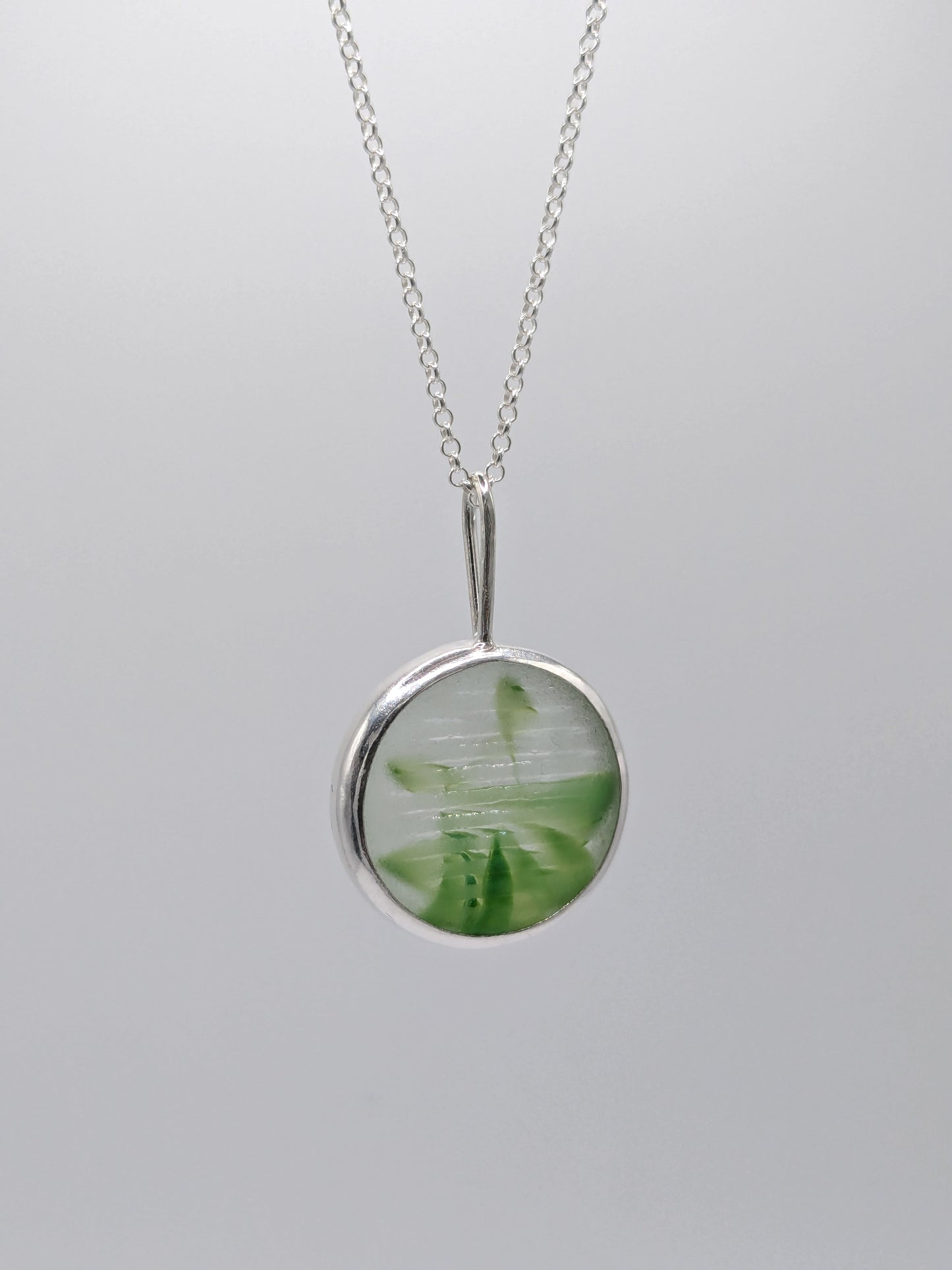 Green Ohajiki Seaglass Necklace