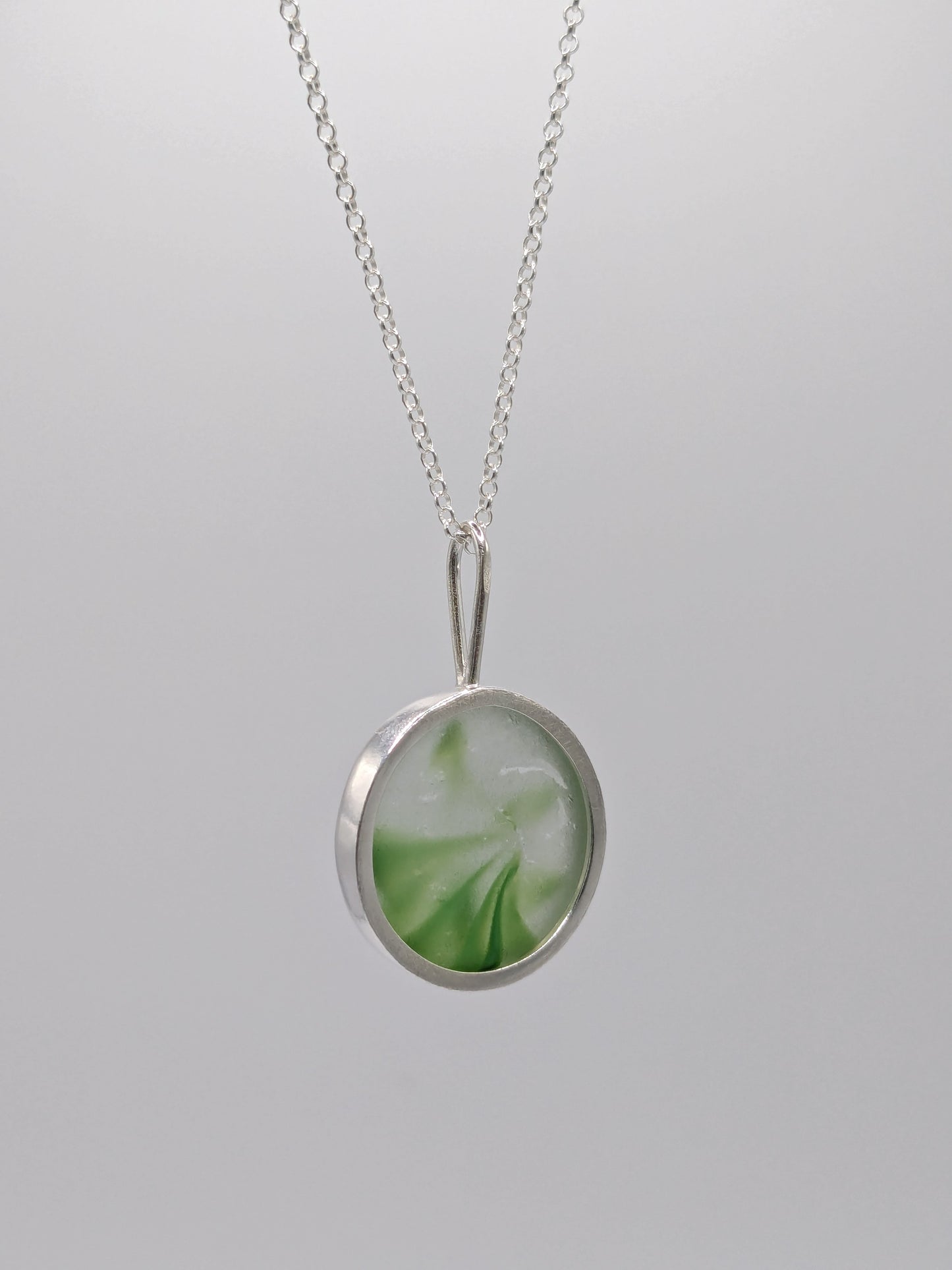 Green Ohajiki Seaglass Necklace