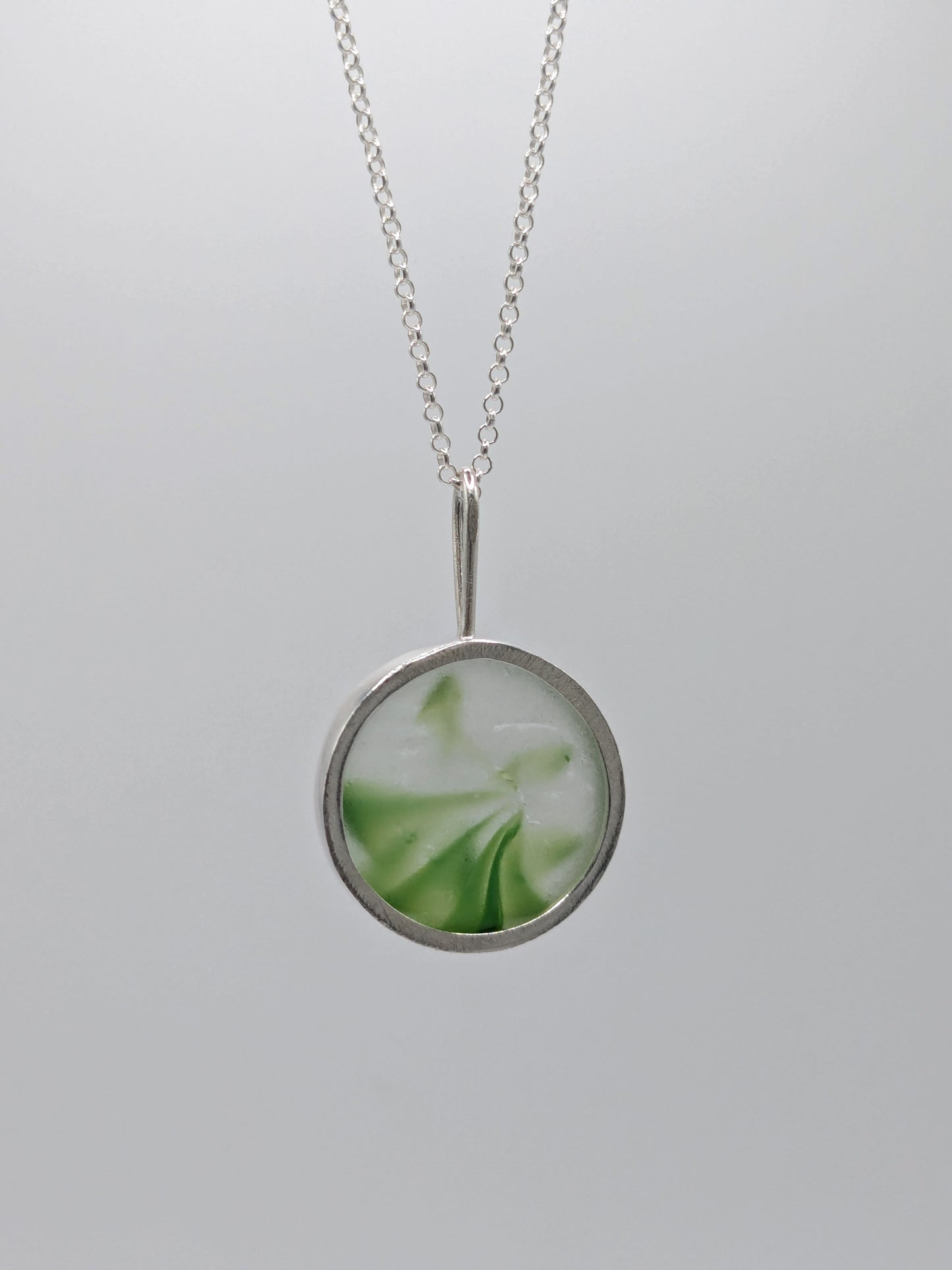 Green Ohajiki Seaglass Necklace