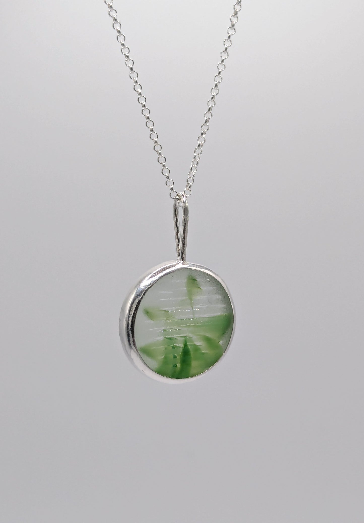 Green Ohajiki Seaglass Necklace