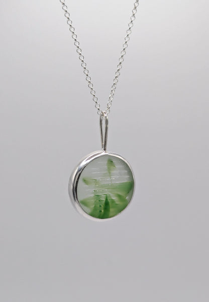 Green Ohajiki Seaglass Necklace