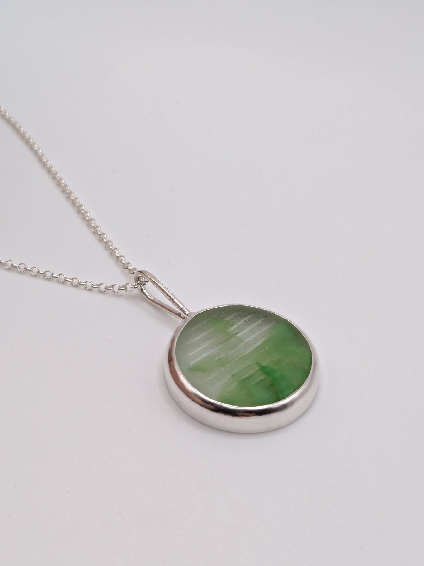 Green Ohajiki Seaglass Necklace